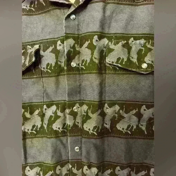 VINTAGE 80s/90s Roper Button Down - Bucking Horse - Picture 9 of 9
